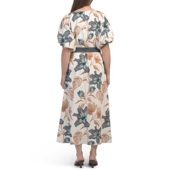 AYLAYA Hibiscus Linen Blend Sorrento Dress - Picture 2 of 2